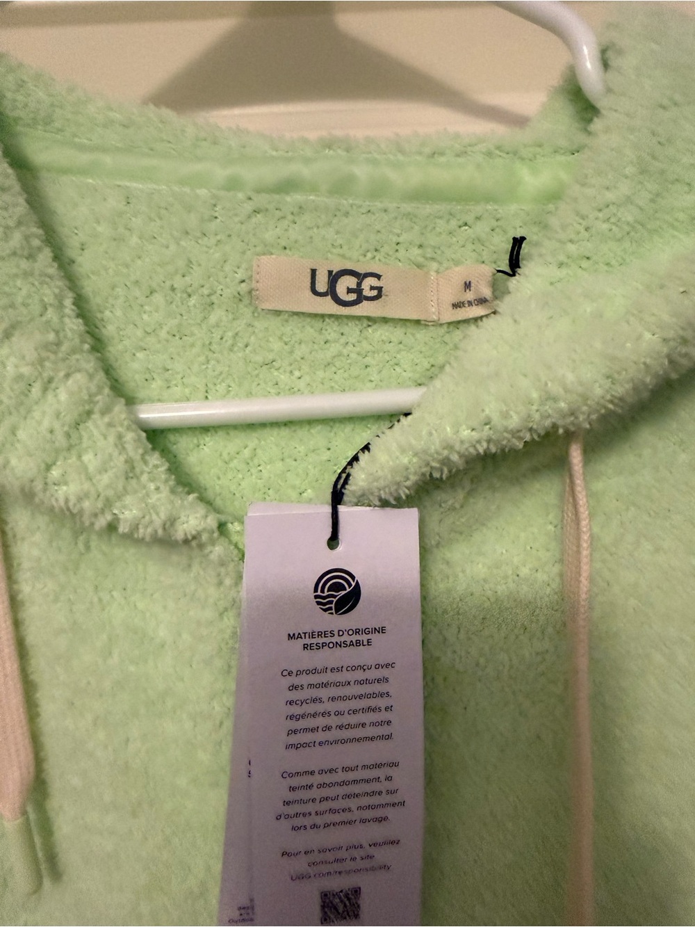 UGG Women's Sherpa Hoodie in Pastel Green